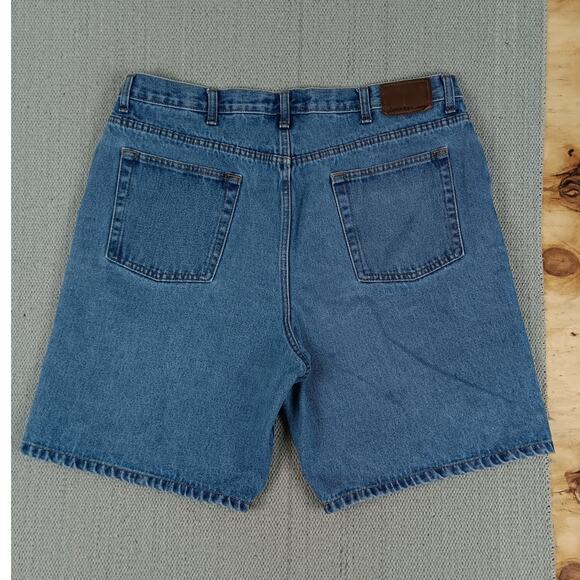 Calvin Klein Vintage Jean Shorts Men's 37X8 Blue Stone Wash Baggy Street Grunge - Picture 5 of 13
